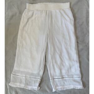 Zac & Rachel Petite Pull On Wide Leg Lightweight Capri Pants - Size PM
